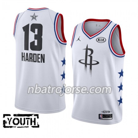 Barn Houston Rockets Tröja James Harden 13 2019 All-Star Jordan Brand Vit Swingman Barn Houston Rockets Tröja James Harden 13 2019 All-Star Jordan Brand Vit Swingman